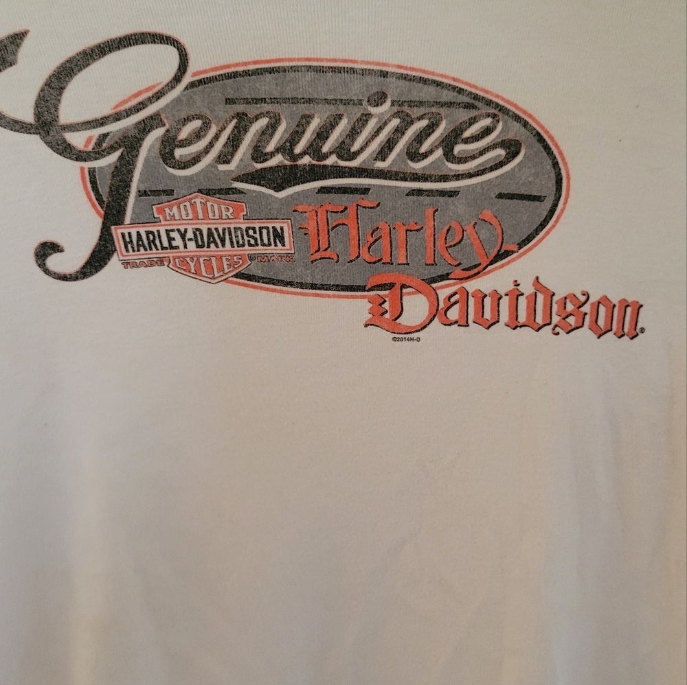 🤍 Harley-Davidson Women’s Off-White Long Sleeve Tee | Size Small - Picture 3 of 5